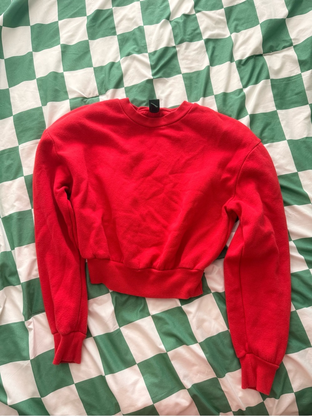 wild fable Red Cropped Crewneck Sweatshirt